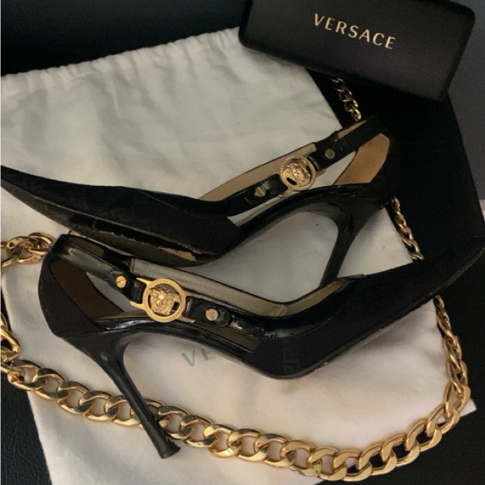 Versace 7 1/2 high heels
